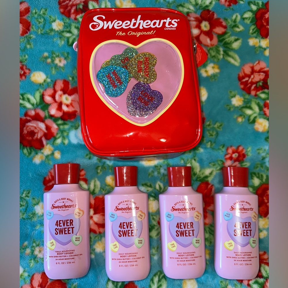 Bath & Body Works Pink & Red Sweetheart 4Ever Sweet Lotions